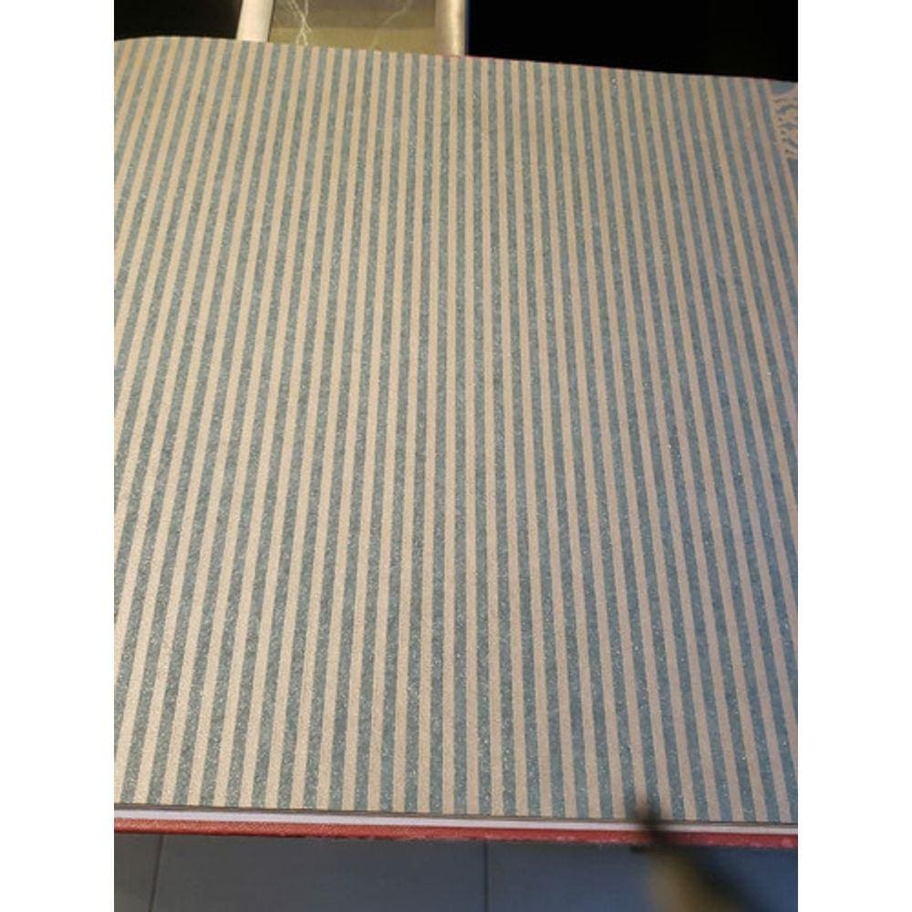 Papel De Parede Lavável Listrado Verde E Dourado