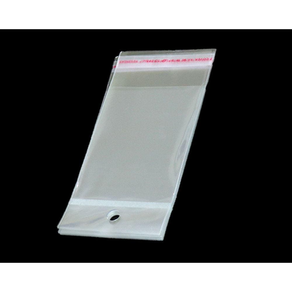 Saco Adesivado Plástico Transp. Com Solapa 9x13 C/ 100 un.
