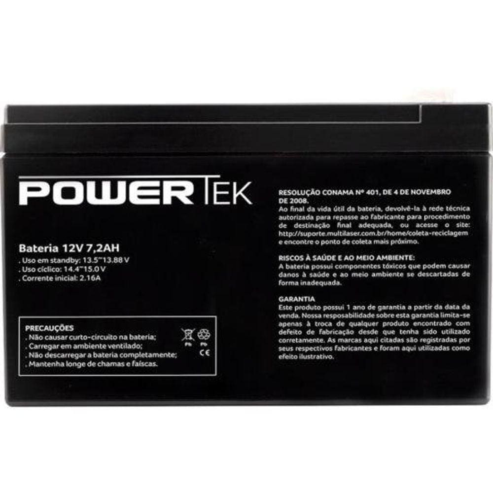 Bateria 12V 7,2Ah En014 Powertek