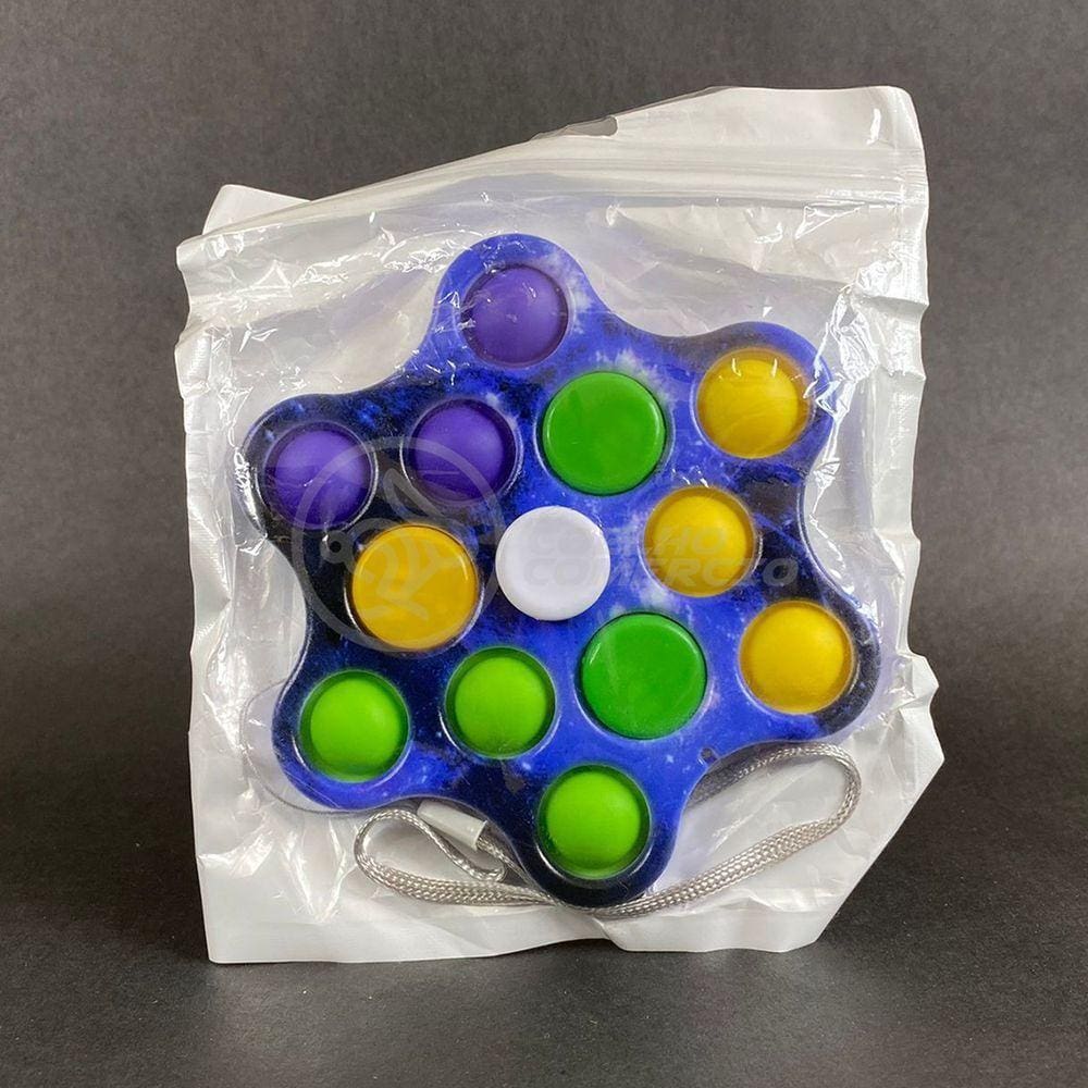 Hand Spinner Pop It Led Luminoso Tiktok Sensorial Azul