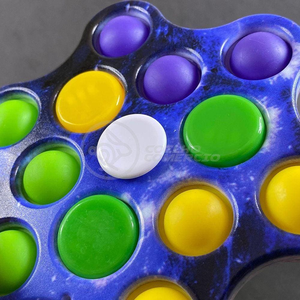 Hand Spinner Pop It Led Luminoso Tiktok Sensorial Azul