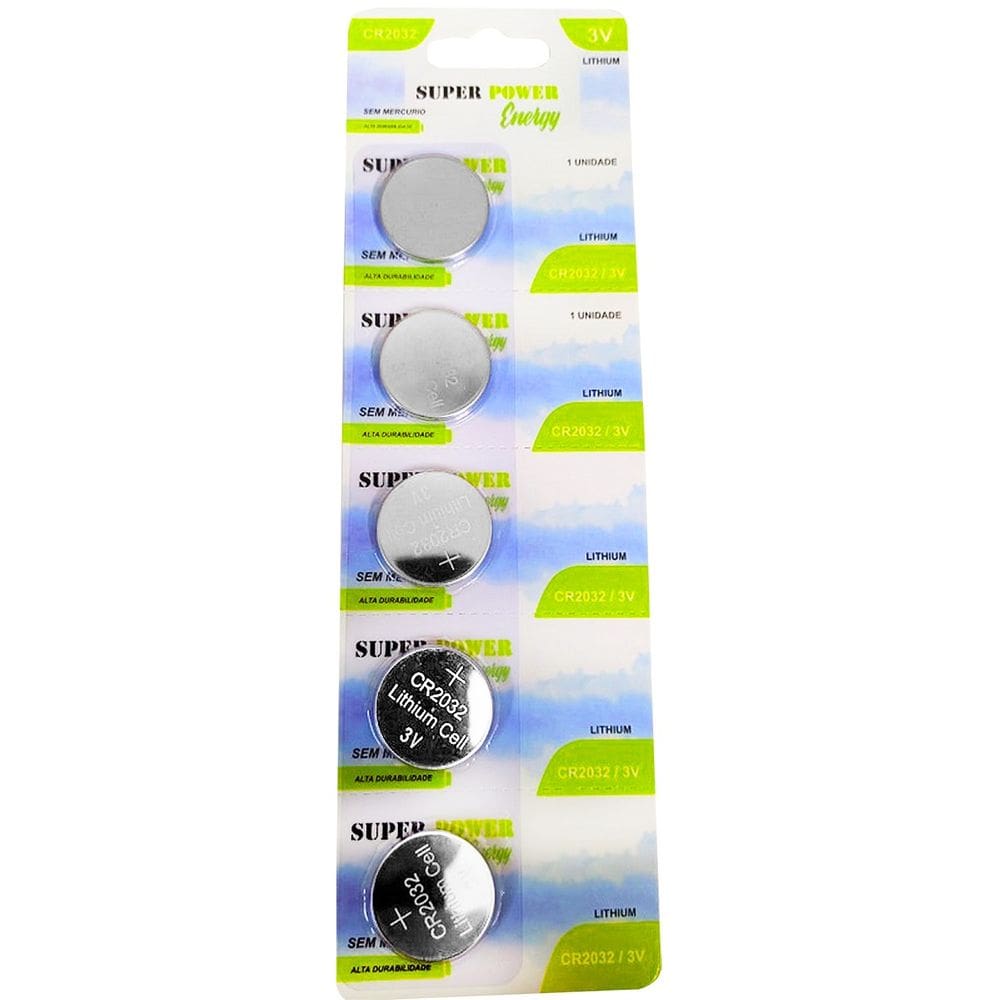 Cartela CR2032 Super Power com 5 unidades