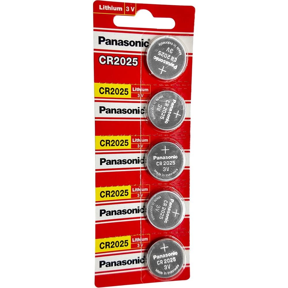 Cartela CR2025 Panasonic com 5 unidades