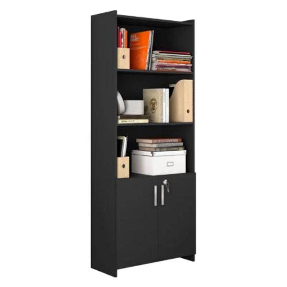 Armário Para Escritório Office Preto Notável Móveis Preto