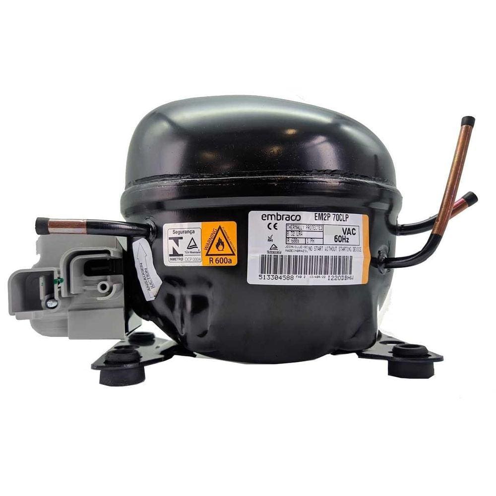Motor Compressor Coquinho Embraco R600 1/5 Em2P70Clp 220V