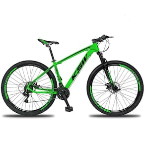 Bicicleta Aro 29 Ksw 24V Trava E K7 19" Verde/Preto
