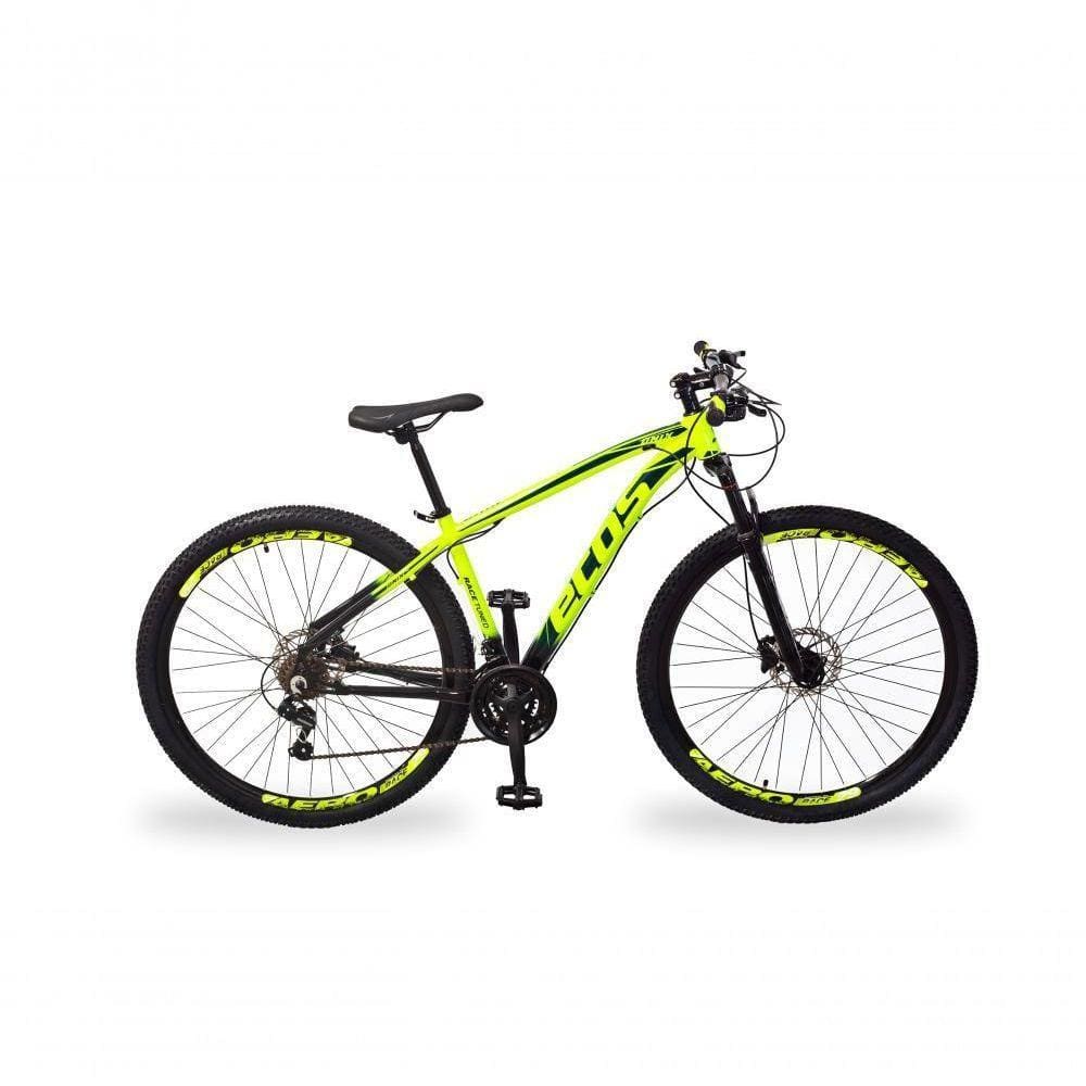 Bicicleta Aro 29 24 Marchas Shimano 17” Amarelo E Preto