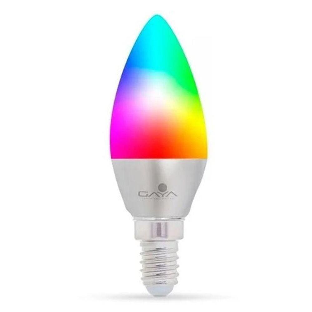 Lâmpada Led Vela Inteligente Smart 5W Rgb E Branca Gaya