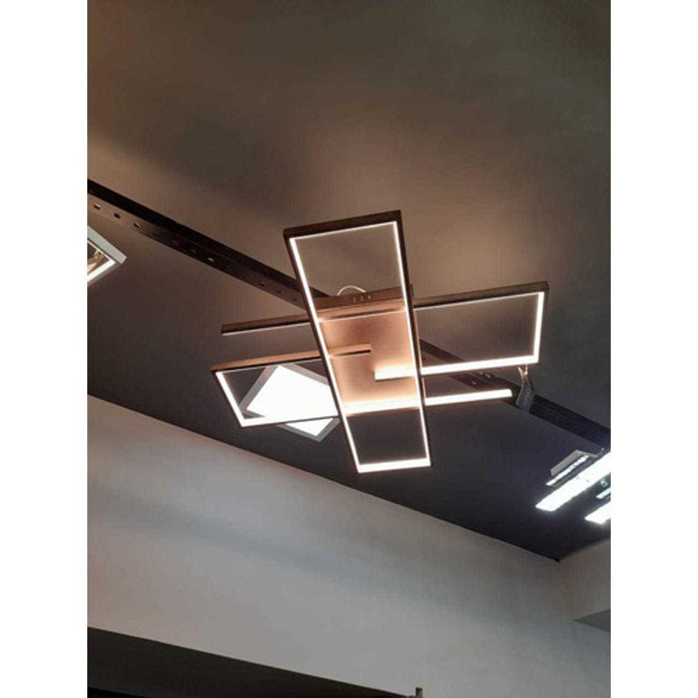 Paflon Marrom Em Led Retangular