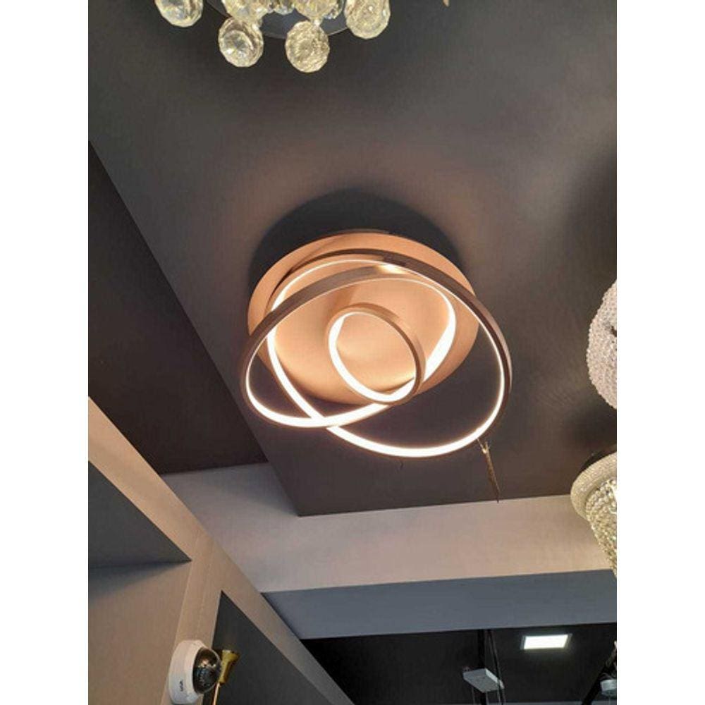 Paflon Redondo Marrom Café Em Led