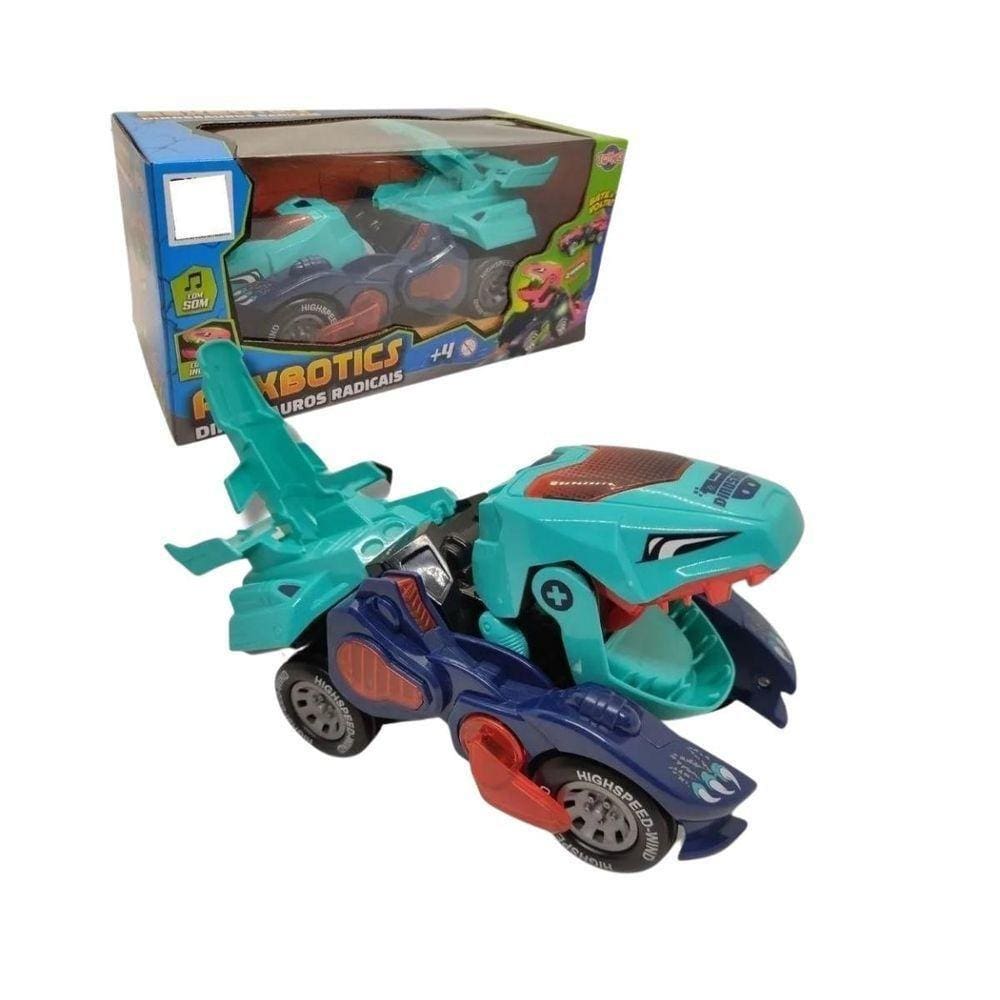 Carrinho Que Vira Robô Dinossauro Com Luz E Som - Toyng