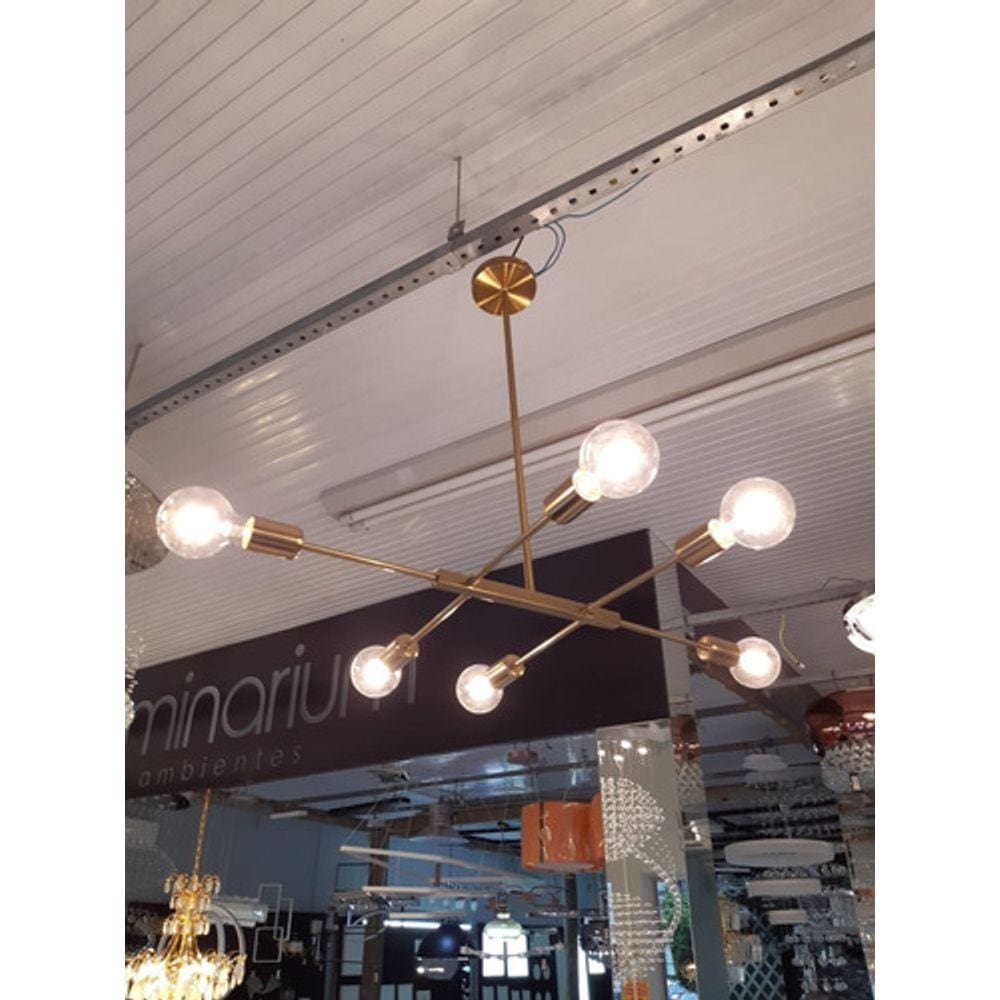 Pendente Sputinik Preto 6 Lamp