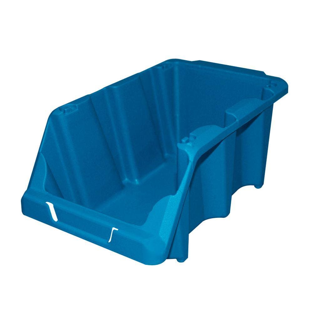 Kit Com 4 Gavetas Plásticas Empilháveis N° 5 Azul Presto 42018