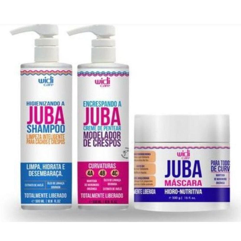 Kit Juba Encrespando - Shampoo - Máscara 500G Widi Care