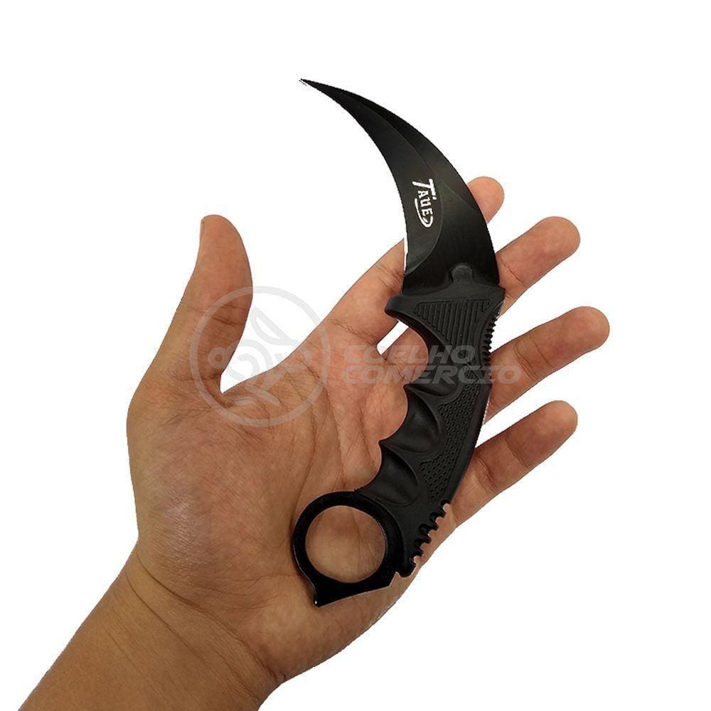 Knife Black Karambit Com Fio Manobras Preto Inox