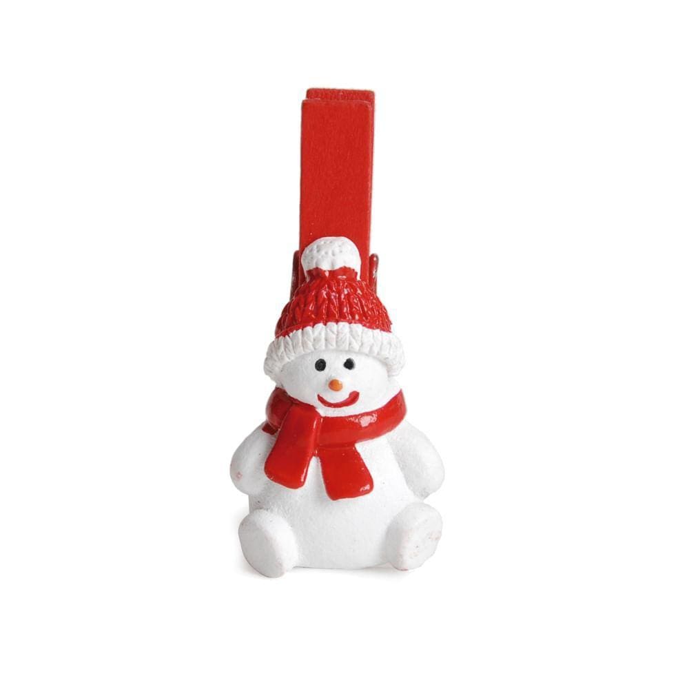 Prendedor Boneco De Neve Jogo Com 6un 5x1cm 1416958