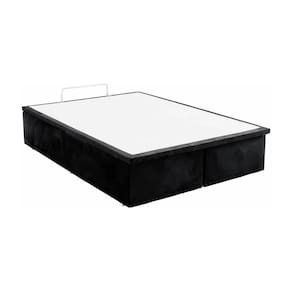 Base Baú Camurça Preto Super King (193X203X39) - Ortobom