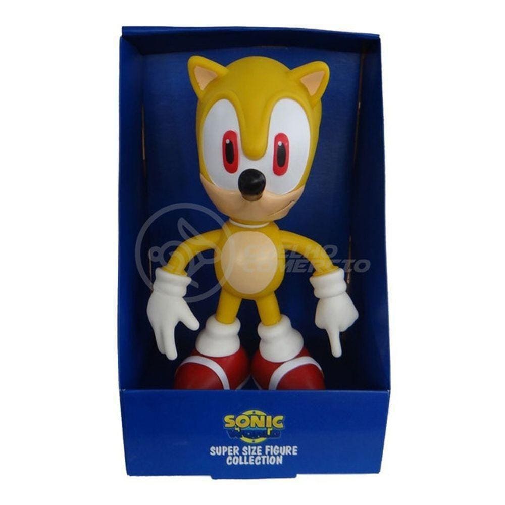 Boneco Action Figure Super Sonic 23cm Sonic