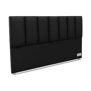 Cabeceira South Linho Preto Super King 11x195x125 Linho