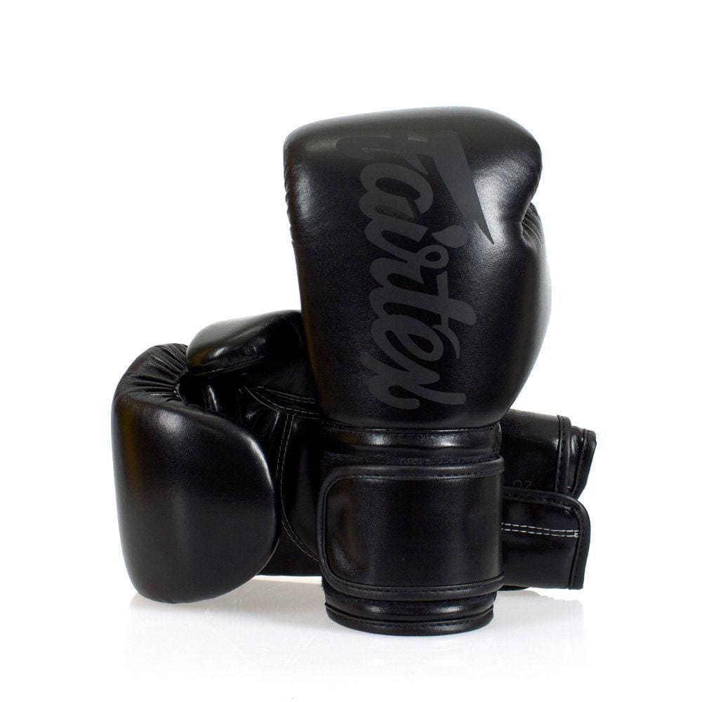 Luva De Microfibra Fairtex Com Punho Alongado Solid Black 14 Oz