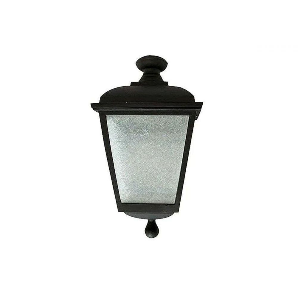 Luminária Colonial Meia Cara Galena Em Alumínio E Vidro