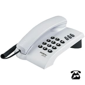 Telefone Pleno Cinza Ártico C/ Chave Funções Flash Redial Mu
