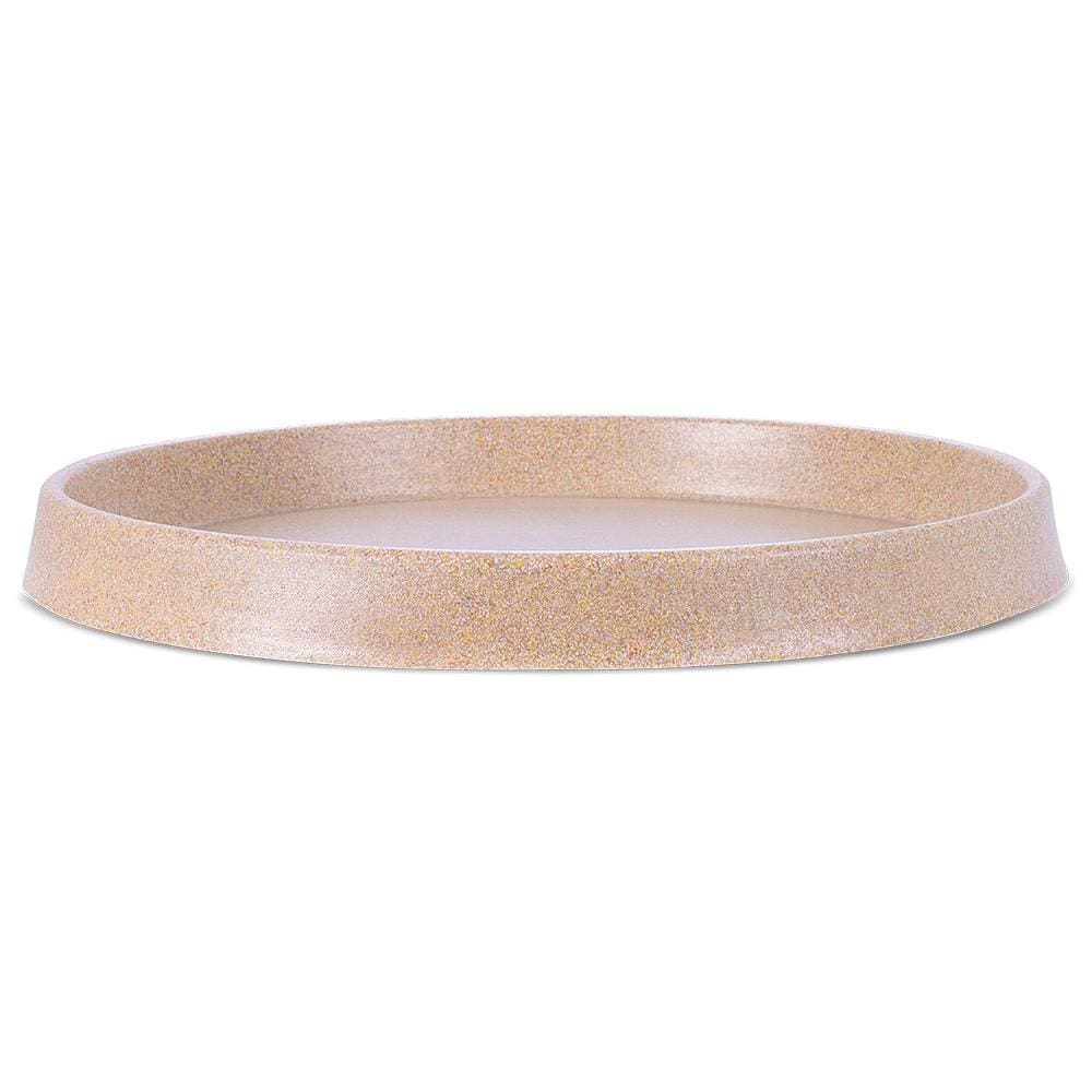 Prato para Vaso de Planta Redondo Bege 52cm Afort