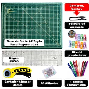 Base De Corte Verde A2 60x45 Costura Patchwork Cortador Circular