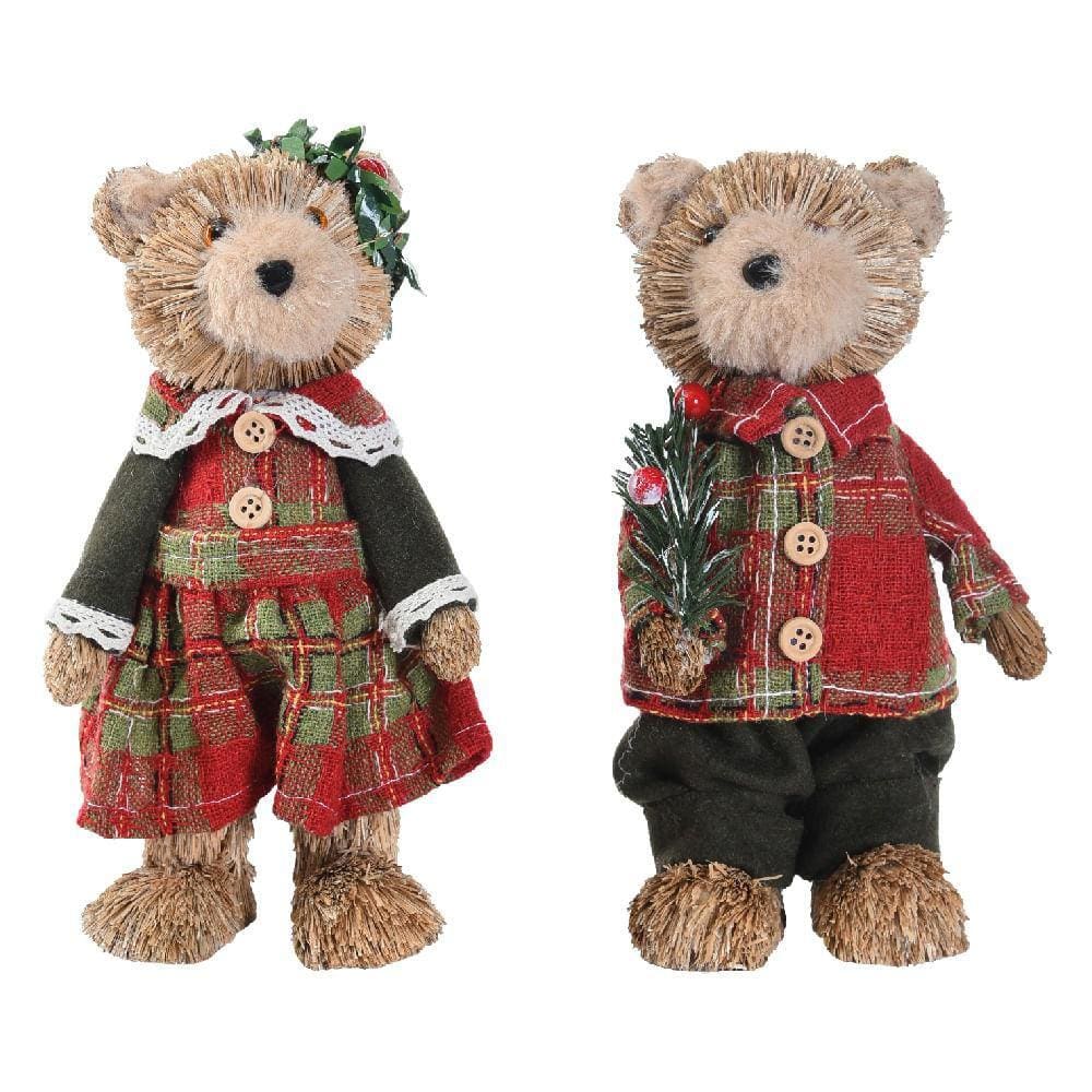 Enfeite De Natal Casal De Urso Crespinho 23x12x08 1108078