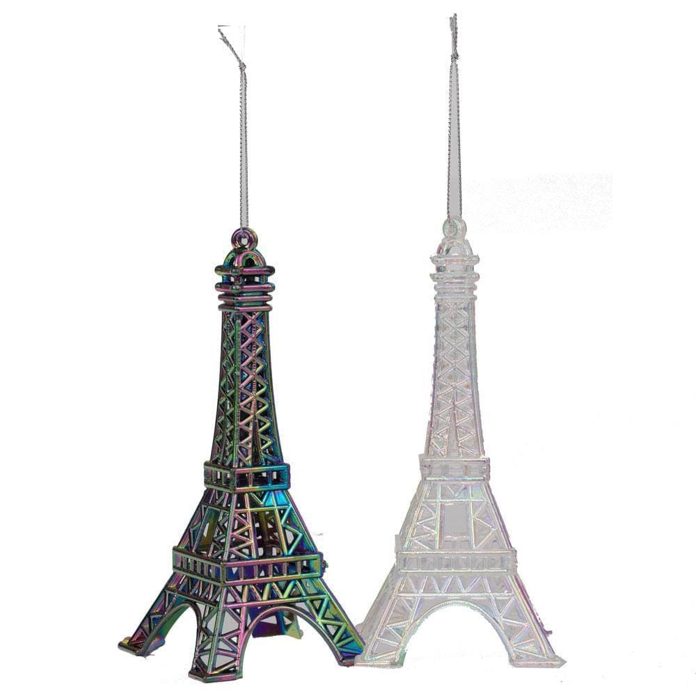 Enfeite Natal Pendurar Torre Eiffel 16x7x7cm  1019148