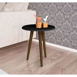 Mesa Lateral Brilhante Preto Fosco - Móveis Bechara