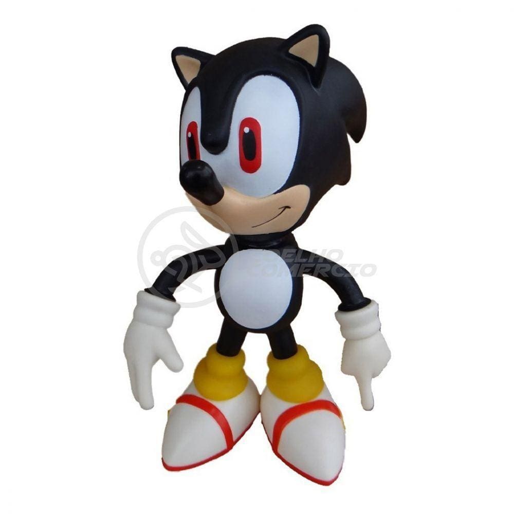 Boneco Action Figure Shadow Sonic Black Preto Articulado 23cm
