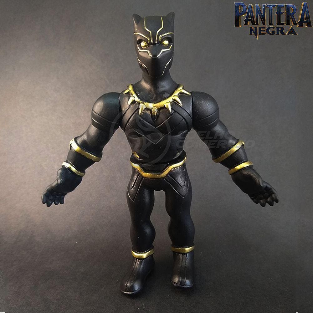 Kit Boneco Colecion. Pantera Negra 16Cm + Caneca