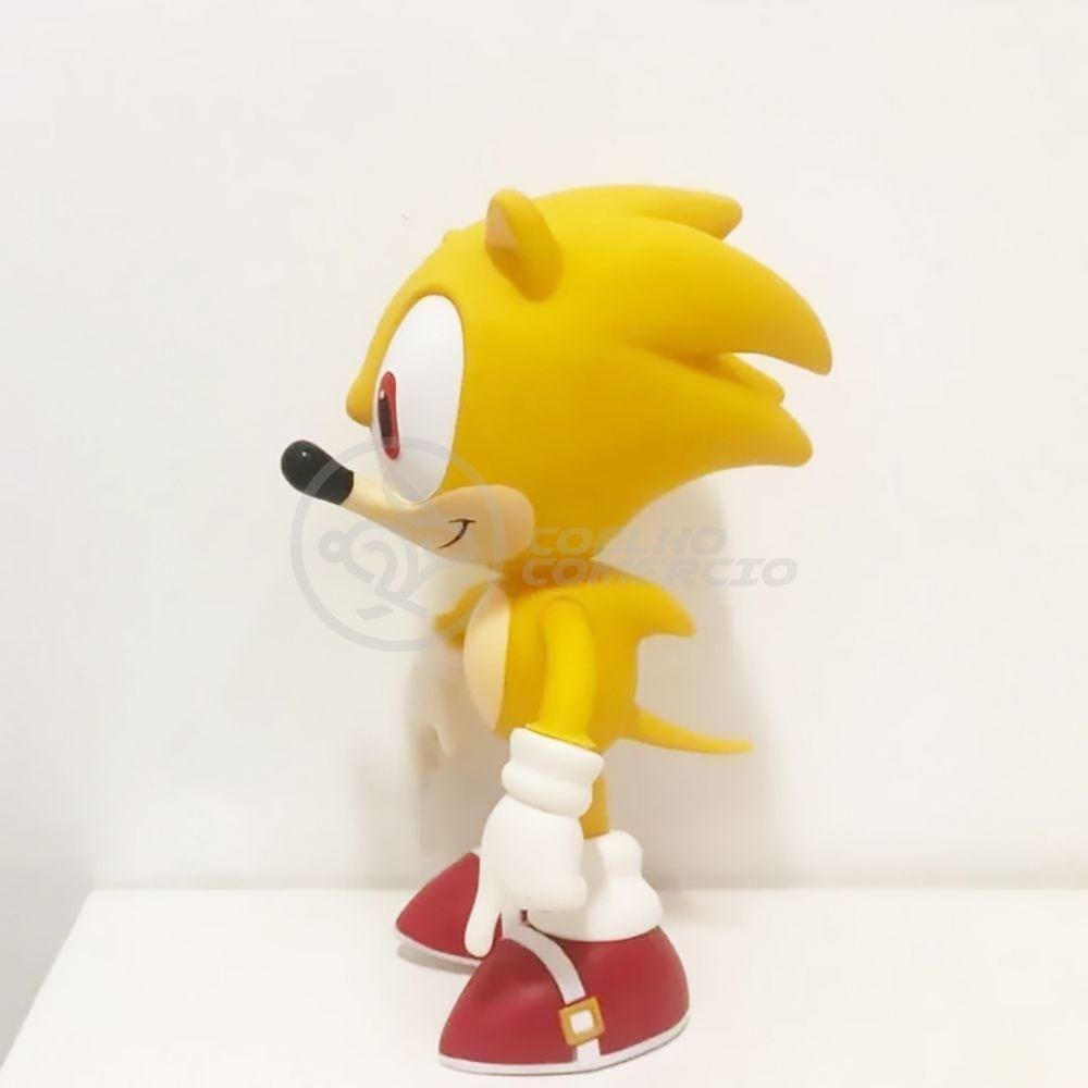 Boneco Action Figure Sonic Amarelo Articulado 23cm