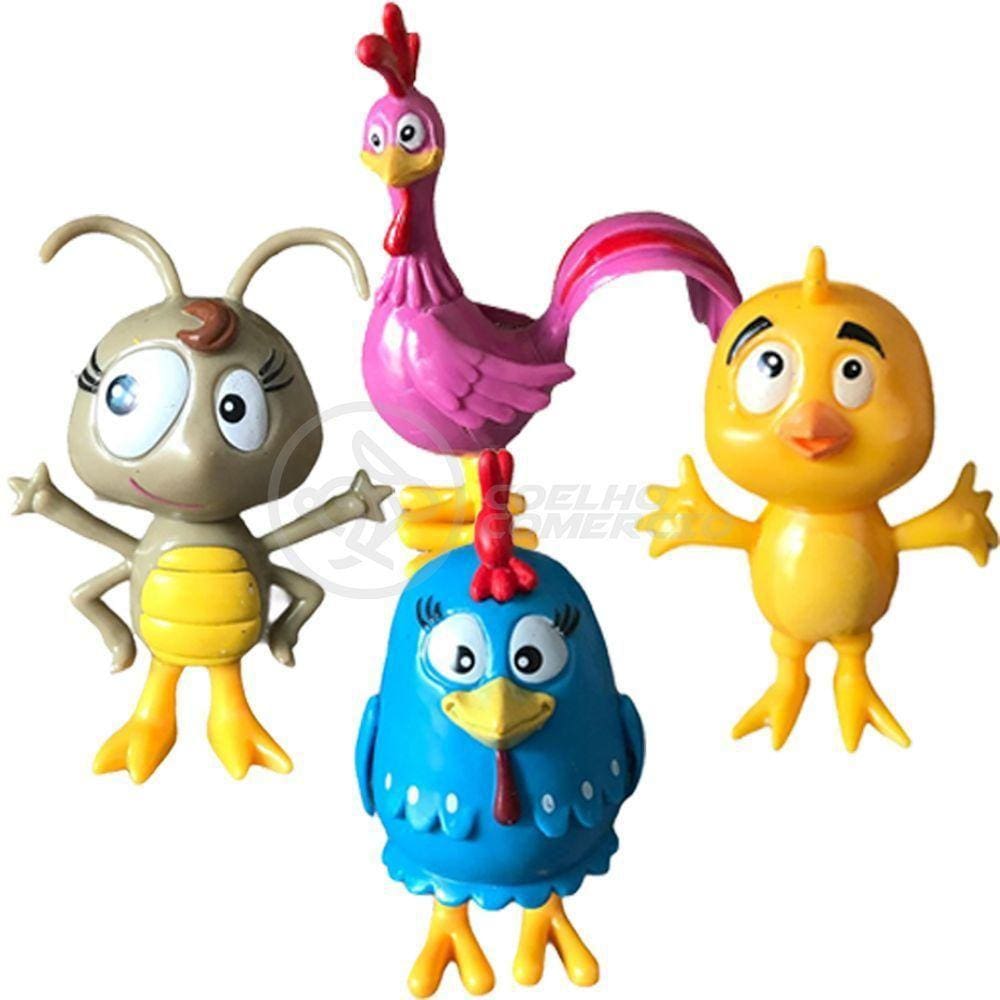 Cartela 4 Bonecos Infantil Galinha Pintadinha E Sua Turma