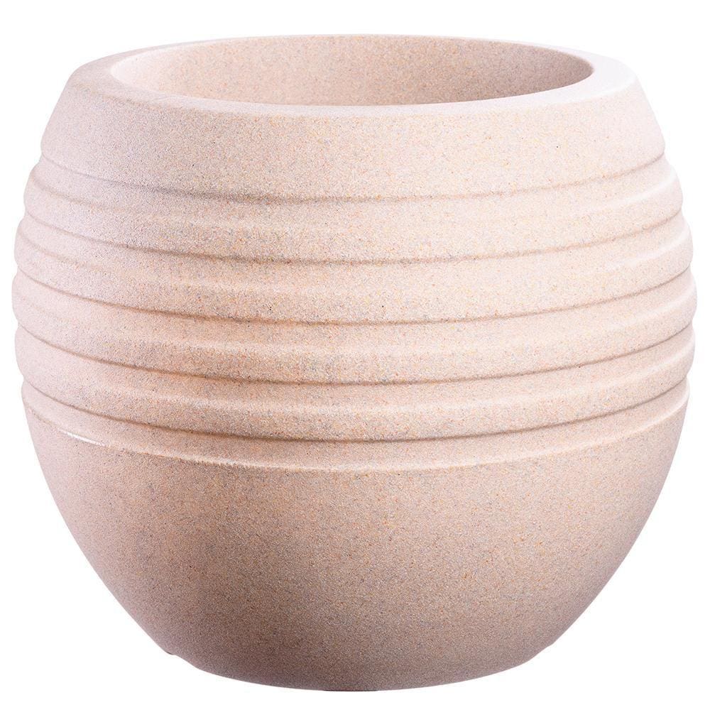 Vaso Redondo Canela Bege 34cm Terrano