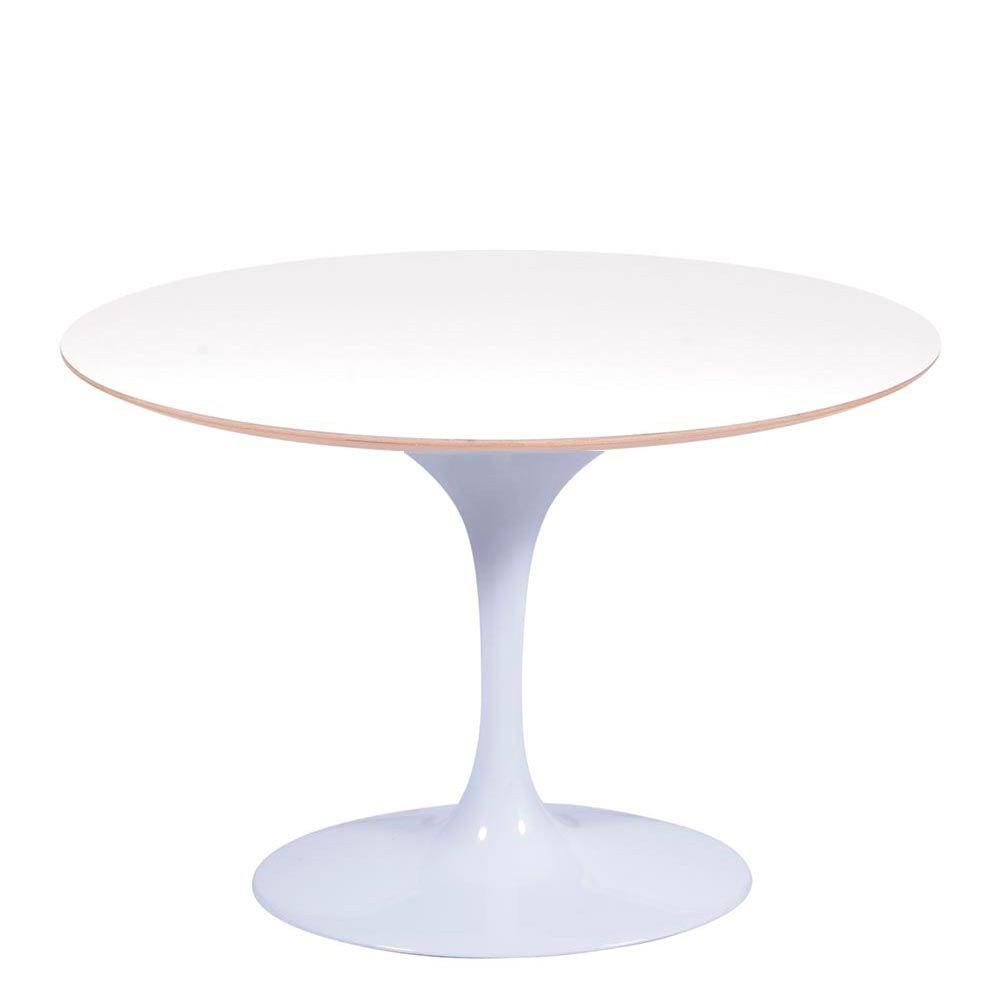 Mesa Saarinen Oval Fórmica Branca 235x122cm - Base Branca