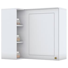 Armário Aéreo Cozinha Canto Nova York 1 Porta 2 Prateleiras Branco Hp - Henn