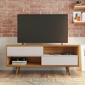 Rack para TV até 50 Polegadas 2 Portas NT 1180 Notável Móveis Freijó Trend/Off White