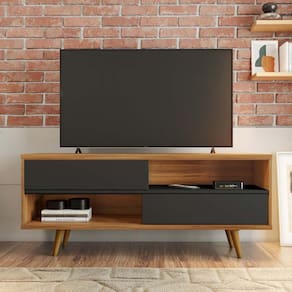 Rack para TV até 50 Polegadas 2 Portas NT 1180 Notável Móveis Freijo Trend/Preto TX