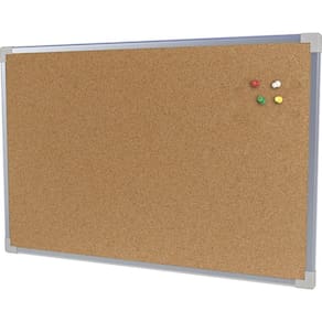 Quadro Aviso Moldura Aluminio Cortica Aparente 200X120Cm