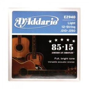 Encordoamento Para Violão 12 Cordas Aço Ez940 .010 American