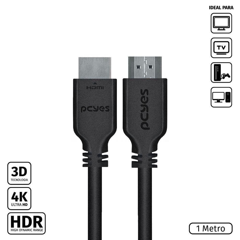 Cabo Hdmi 2.0 4K 30Awg Puro Cobre 1 Metro - Phm20-1