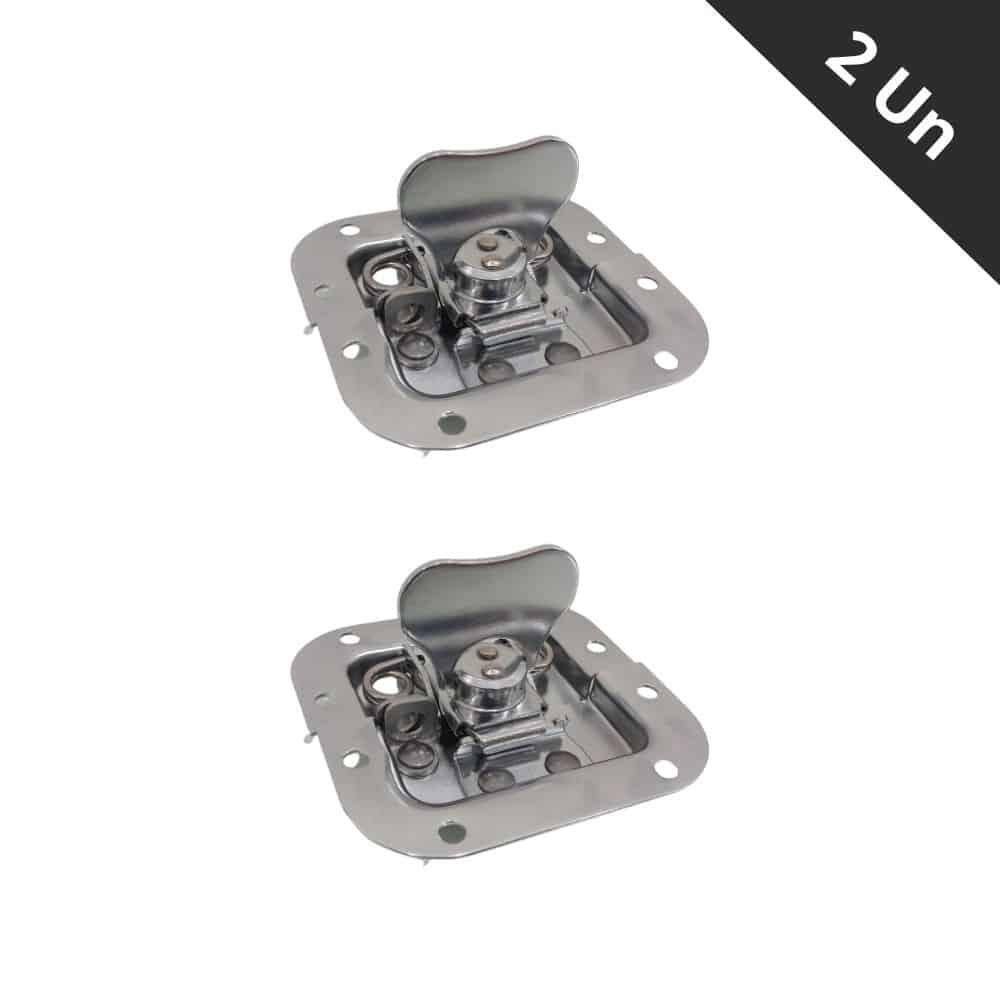 Fecho de Metal Pequeno Borboleta c/ Porta Cadeado - Kit 2 Un