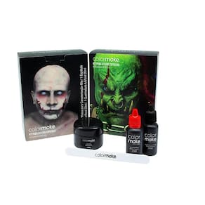 Kit Maquiagem Artistica Pintura Facial Ferida Falsa Halloween