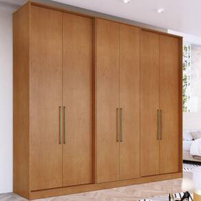 Guarda Roupa Casal 6 Portas 4 Gavetas Escócia Edez Carvalho Vermont