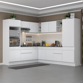 Armário De Cozinha Completa De Canto Branco