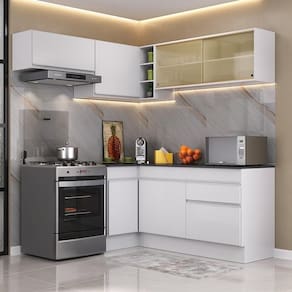 Armário De Cozinha Completa De Canto Mp2094.891 Branco