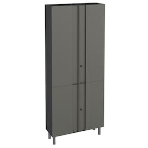 Armário Multiuso Aço Telasul Multibox Cinza/preto