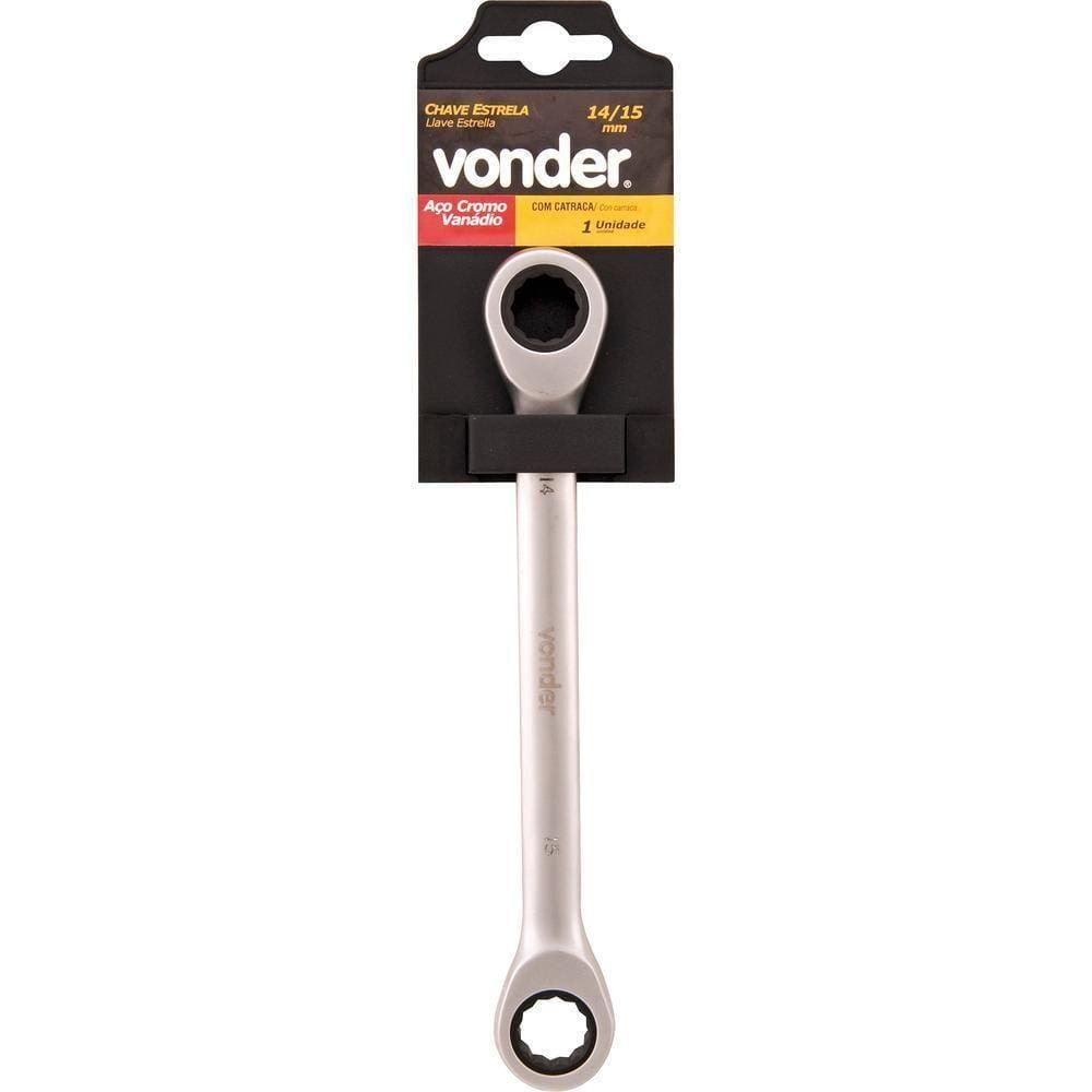 Chave Estrela Com Catraca 10X11Mm Cromo Vanádio - Vonder